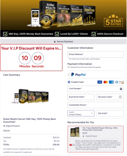 Dubai Wealth Secret-checkout-page